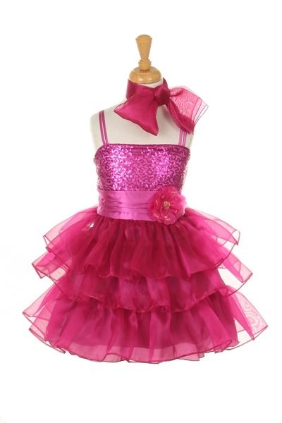 raspberry pink sparkling dress